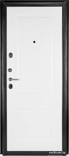 Металлическая дверь Guard Классика MG60 87х205 левая (черное серебро/белый ясень)