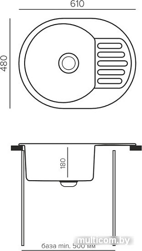 Кухонная мойка Quartz Bond 610 (туман)