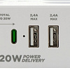 Сетевой фильтр Cablexpert PLT-4-C2U2-W-3