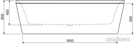 Ванна Cezares Metauro Wall 180x80