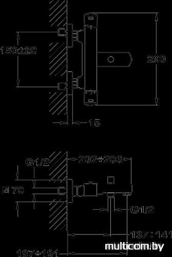 Термостатический смеситель TEKA Formentera (62.101.02.00)