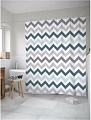 Шторка-занавеска для ванны JoyArty Серость зигзагов sc_8048