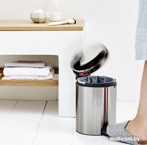 Brabantia Pedal Bin NewIcon 5 л (стальной матовый)