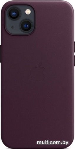 Чехол для телефона Apple MagSafe Leather Case для iPhone 13 (темная вишня)