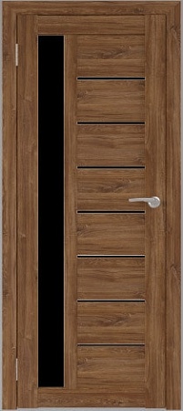 Межкомнатная дверь Юни Бона 04 (ч) 70x200 (дуб стирлинг/черное белое)