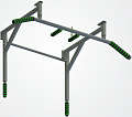 Турник с брусьями Spektr Sport Рекрут 2 (серый)