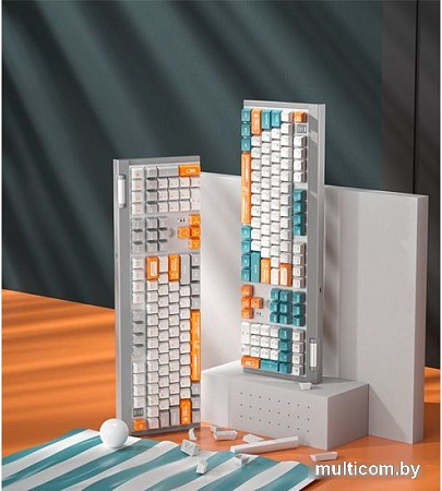 Клавиатура AULA F3050 (с темно-бирюзовыми кнопками, Blue Switch)
