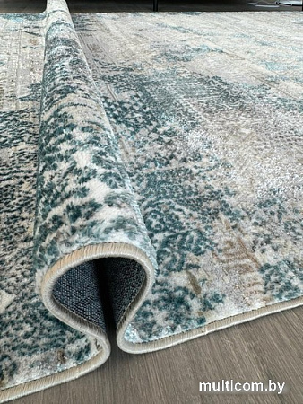Ковер для жилой комнаты Radjab Carpet Бьянка прямоугольник D057A 7615RK-b 2x2.9 (cream shirink/blue fdy)