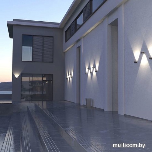 Уличный настенный светильник Elektrostandard Ray LED 35134/W (черный)