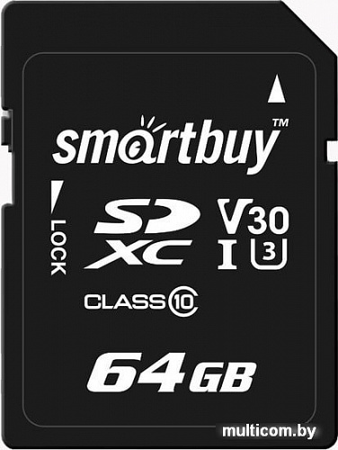 Карта памяти Smart Buy SDXC SB64GBSDXC10U3 64GB