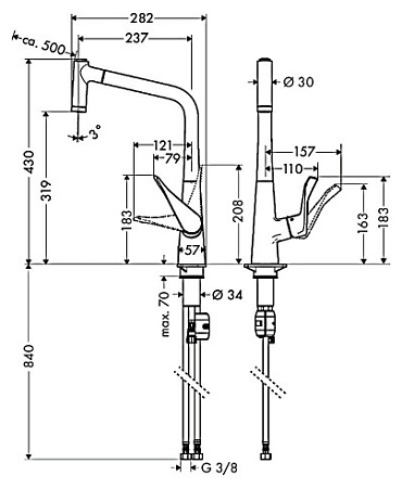 Смеситель Hansgrohe Metris [14820000]