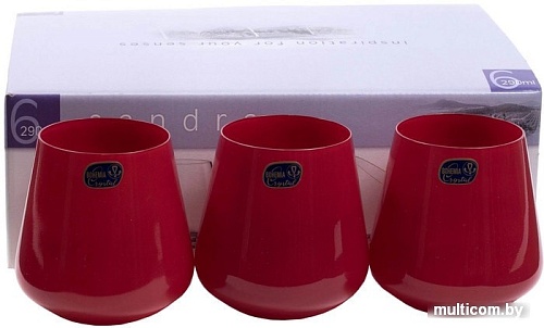 Набор стаканов для воды и напитков Bohemia Crystal Sandra 23013/D4600/290