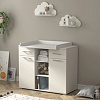Детский комод Интерлиния Toddler-2 + 2 полки (белый)