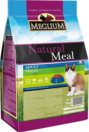 Сухой корм для кошек Meglium Cat Adult Beef 3 кг