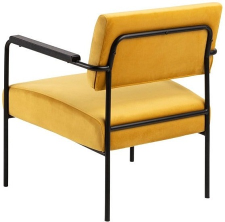 Интерьерное кресло Actona Cloe 0000085650 (желтый/металл черный)