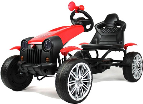 Педальная машинка RiverToys C222CC (красный)