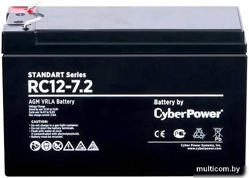 Аккумулятор для ИБП CyberPower RC12-7.2 (12В/7.2 А·ч)