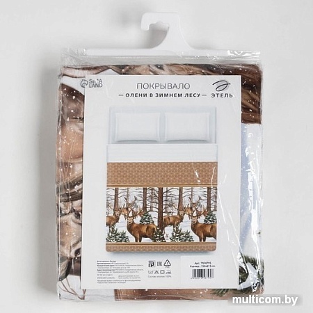 Покрывало Этель Олени в зимнем лесу 7356796 200x215