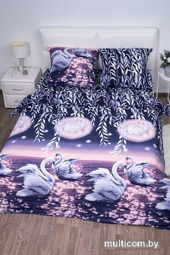 Постельное белье Миланика Романтика 1.5сп (поплин)
