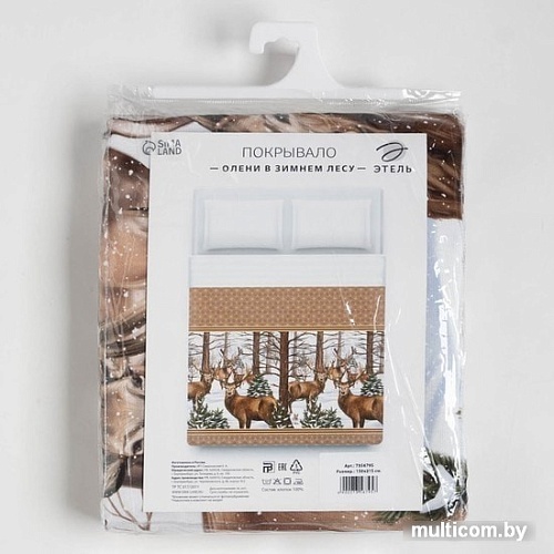 Покрывало Этель Олени в зимнем лесу 7356796 200x215