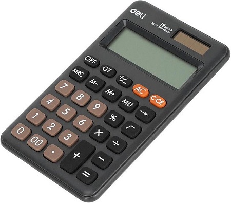 Калькулятор Deli EM120 (черный)