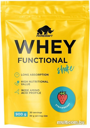 Протеин Prime Kraft Whey Functional Shake (900 г, клубника)