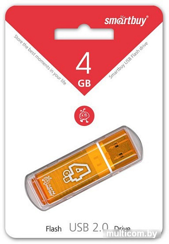 USB Flash Smart Buy 4GB Glossy Orange (SB4GBGS-Or)