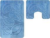 Набор ковриков Maximus Flora 2509 (60x100/50x60, голубой)