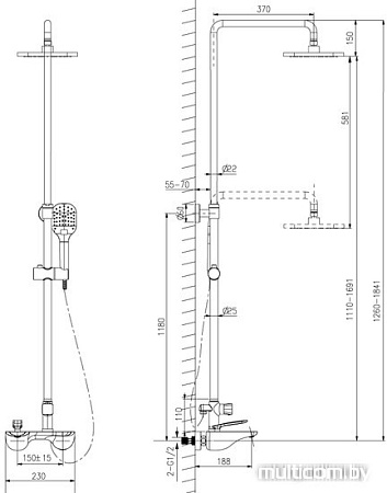 Душевая система Lemark LM6862C