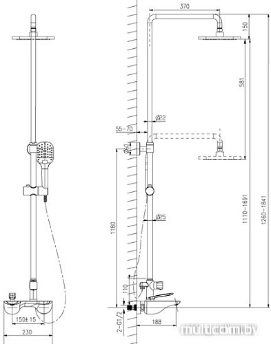 Душевая система Lemark LM6862C