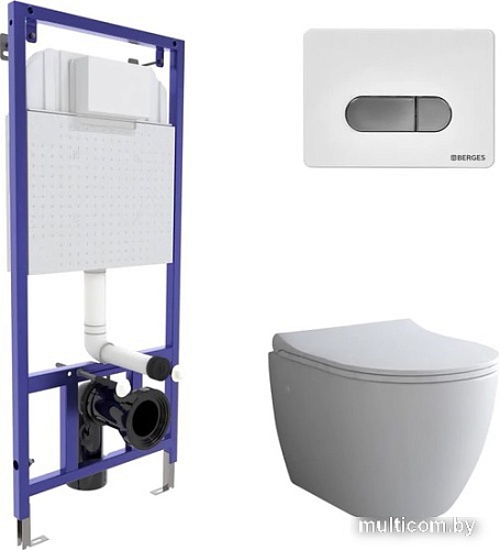 Унитаз Berges Wasserhaus Okus + Toma Slim SO + Novum525 + D7 043262
