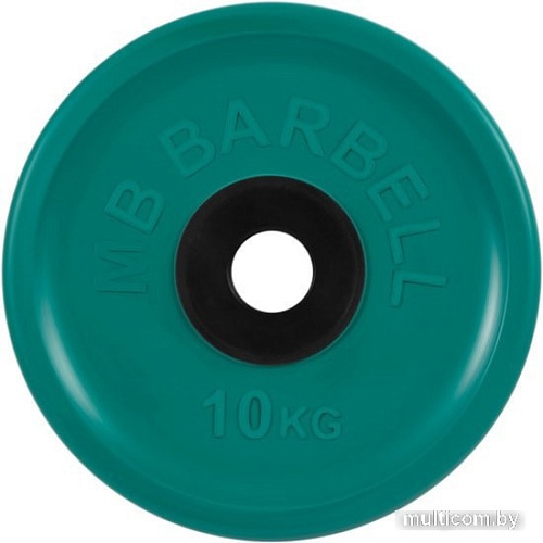 Диск MB Barbell Евро-классик 51 мм (1x10 кг, зеленый)