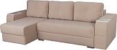 Угловой диван DiArt Бруклин 7-левый (велюр, Selfie cream/крафт)