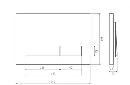 Панель смыва Axus 097HDS