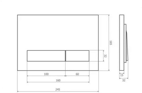 Панель смыва Axus 097HDS