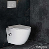 Унитаз подвесной Roxen Antares Bidet в комплекте с инсталляцией StounFix Slim 6 в 1 947524 (кнопка: хром матовый)