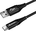 Кабель Airline ACH-C-25 USB Type-A - UCB Type-C (1 м, черный)