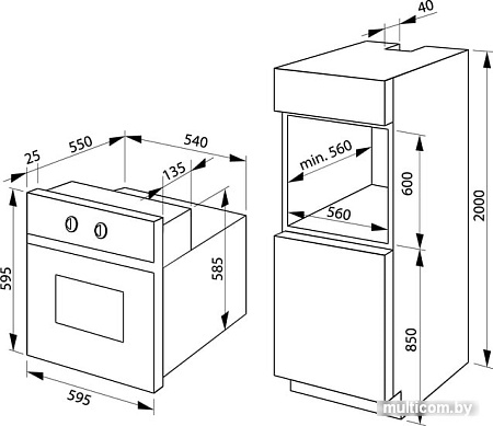 Электрический духовой шкаф Hansa BOEI69421