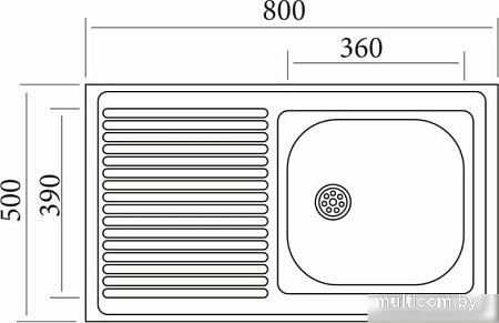 Кухонная мойка Mixline R 503443