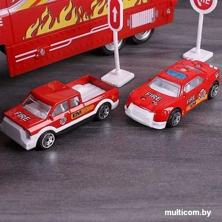 Игрушечный транспорт Darvish Трейлер пожарной охраны DV-T-1698
