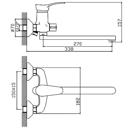Смеситель Cron CN2214