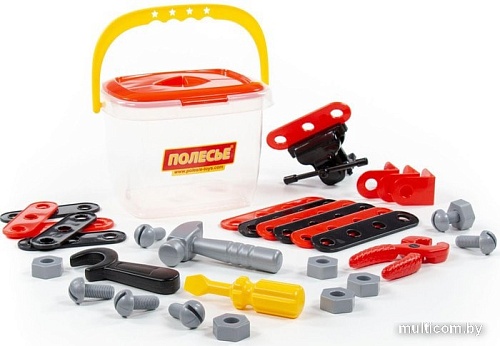Набор инструментов игрушечных Полесье Механик 56603 (в ведерке)