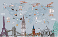 Фотообои Citydecor Карта мира на русском 6 400x254