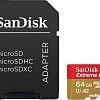 Карта памяти SanDisk Extreme microSDXC SDSQXBZ-064G-GN6MA 64GB (с адаптером)