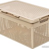 Коробка для хранения Violet Лофт с крышкой 562120 21 л (латте)