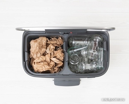 Brabantia Bo Pedal Bin 2 x 30 л (стальной матовый)