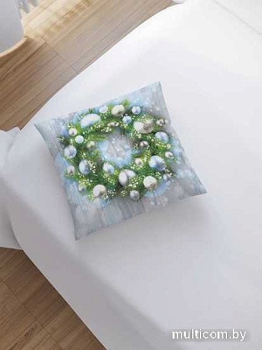 Чехол на подушку JoyArty Венок украшенный шарами sl_21487
