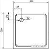 Душевой поддон Cezares TRAY-A-A-80-15-W