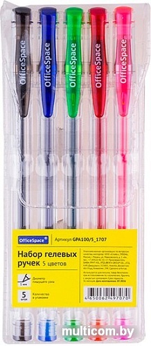 Набор гелевых ручек OfficeSpace GPA100/5_1707 (5 шт, ассорти)