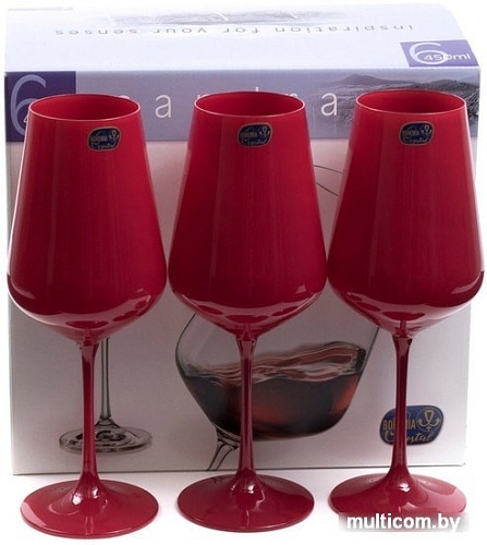 Набор бокалов для вина Bohemia Crystal Sandra 40728/D4600/450